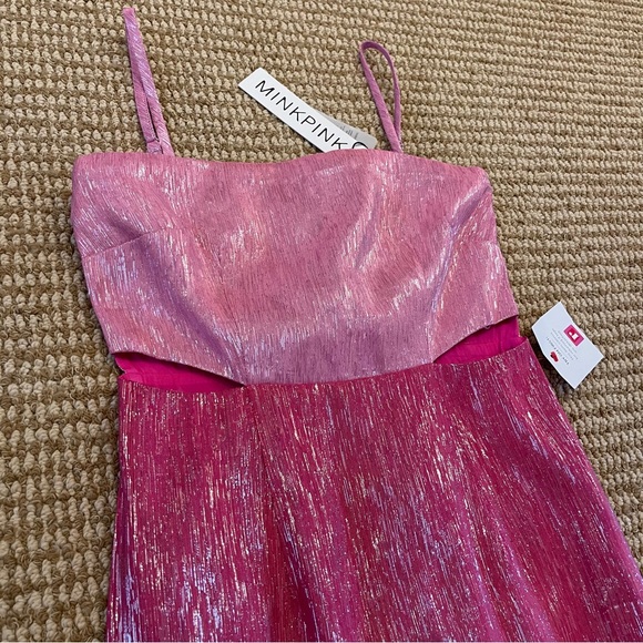 MinkPink Vida Lurex Midi Dress Small NWT - Picture 8 of 15